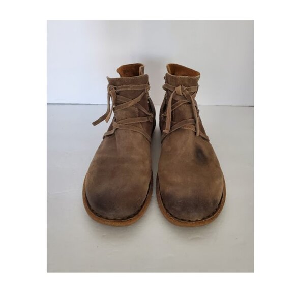 Born Tarkiln Brown Distressed Leather Ankle Boots with Accent Lacing - Size 9.5 - Picture 8 of 11